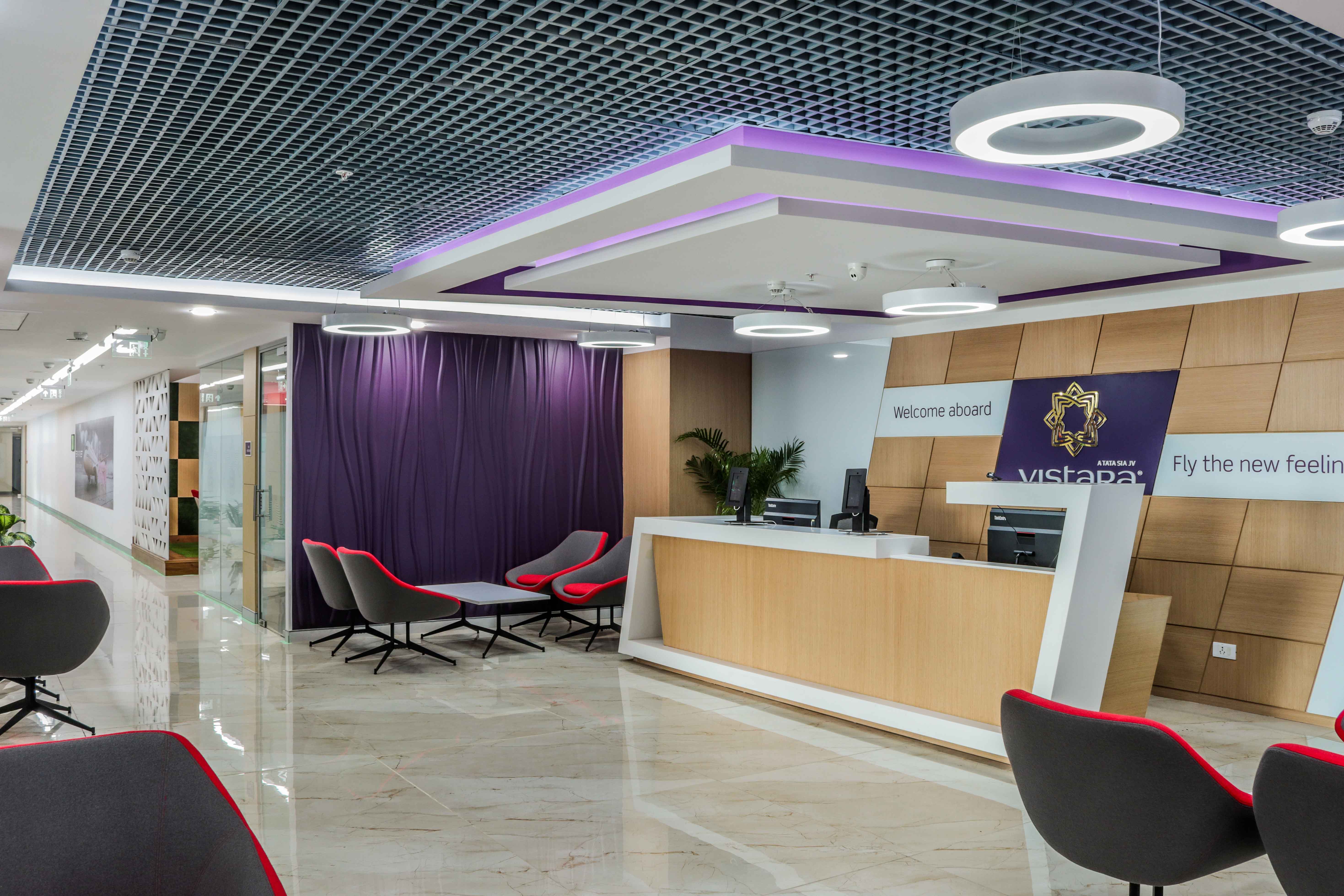 Vistara Training Centre reception — Welcome aboard